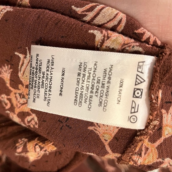 Ecote Long Sleeve Floral Dress in Brown - Picture 7 of 7